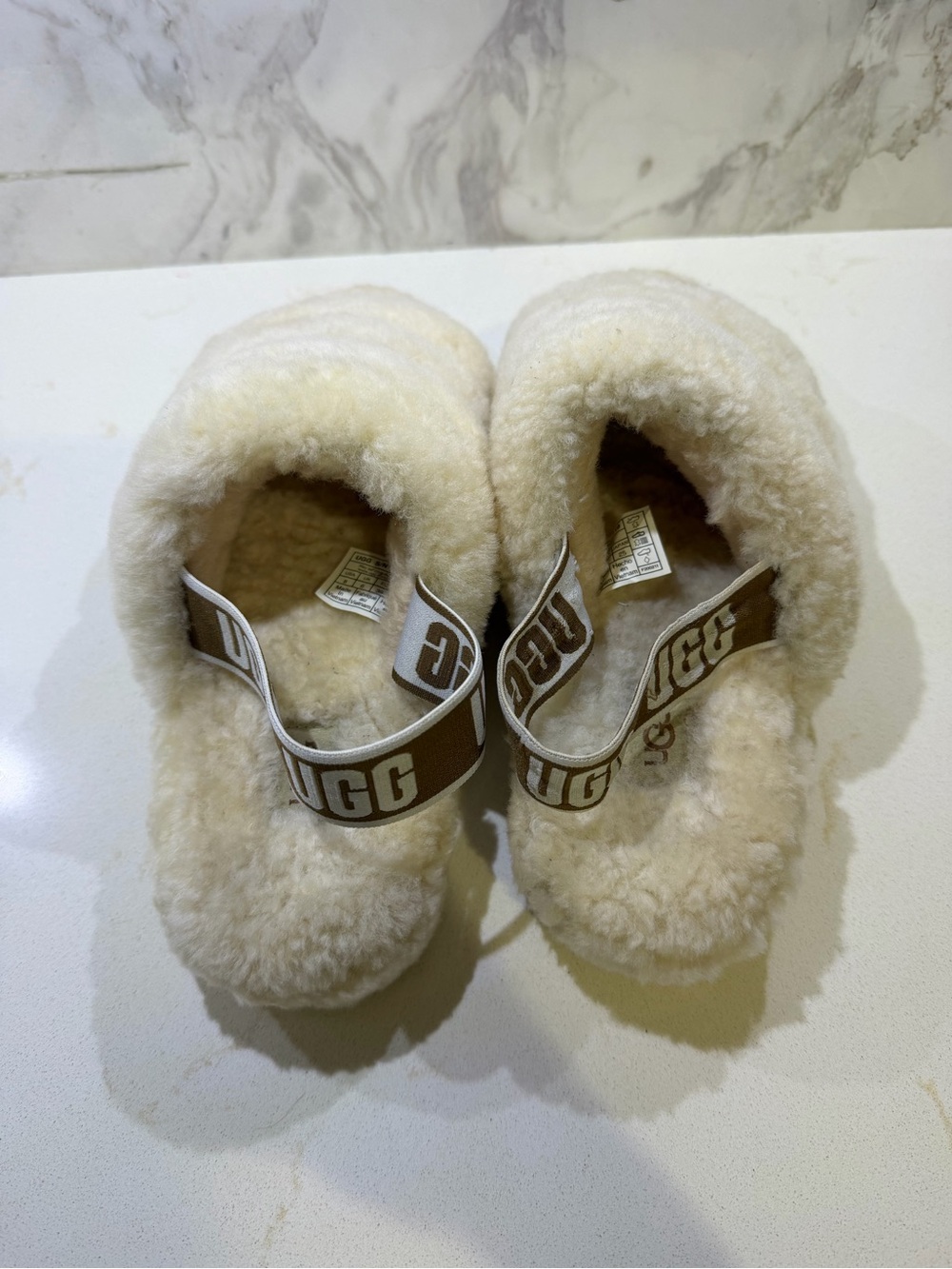 UGG Women's Fluff Yeah Slide - Natural 8 - Picture 5 of 16